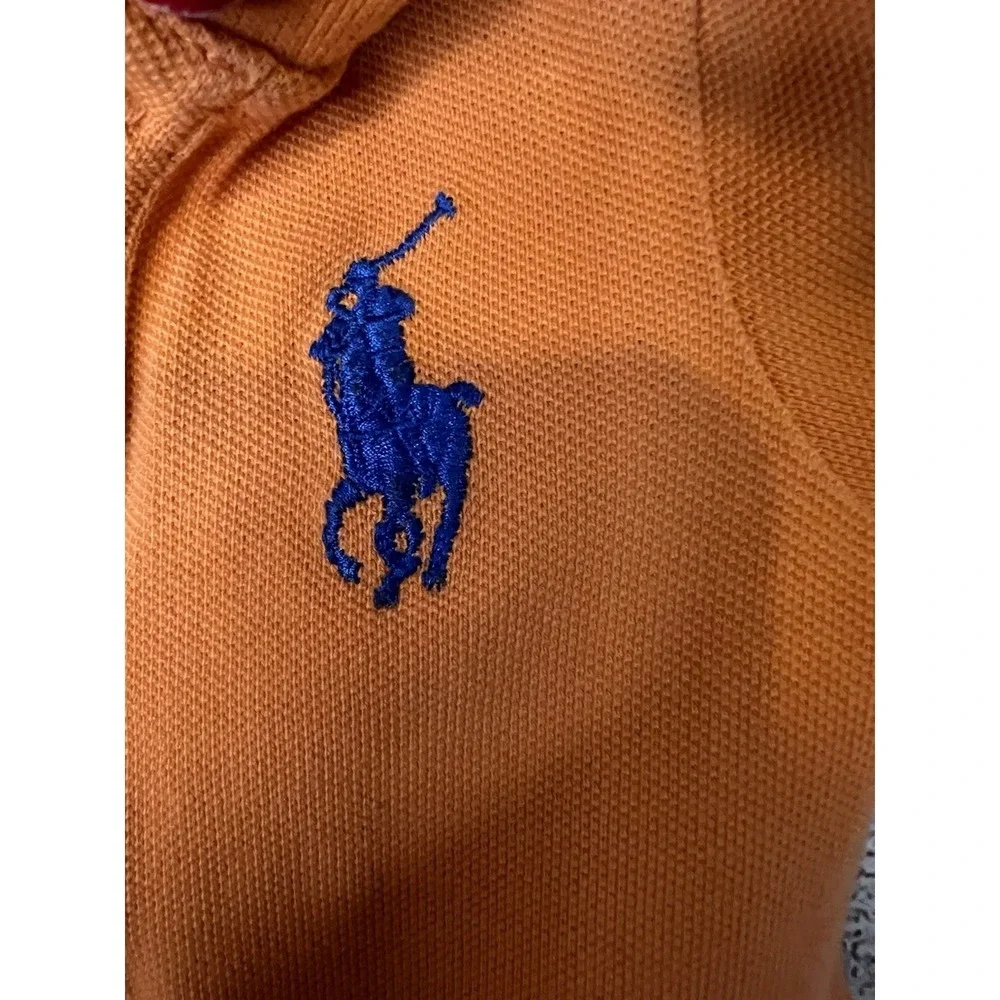 Ralph Lauren Baby Lot 3 Months Orange Romper, And 2 Short Sleeve Shirts